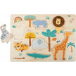 Legler Setzpuzzle Holz Tiere JETZT NEU Personalisiert gelasert Setzpuzzle Holz  Wildtiere Löwe Zebra Puzzle für Kinder Holzspielzeug Steckpuzzle Maße: ca. 30 x 22 x 1 cm