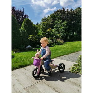 Personalisiertes Laufrad und Dreirad in einem, Kinderspiel, Holzspielzeug für Kinder ab 12 Monaten Dreirad Laufrad.Rosa