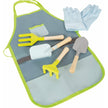 small foot Kleinkind Spielzeug Gartenschürze mit Gartenwerkzeug Kinderspielzeug Gartengeräte Sandspielzeug Spielzeug 6 Teiliges Set small foot