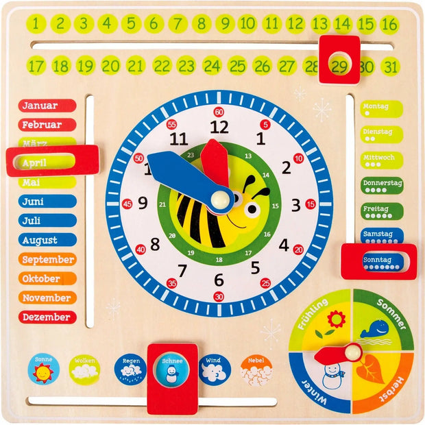 small foot Spielzeuge OHNE NAMEN Holzspielzeug Jahreszeiten-Tafel Spielzeug aus Holz ab 4 Jahren Lerntafel rund um die Jahreszeiten. small foot
