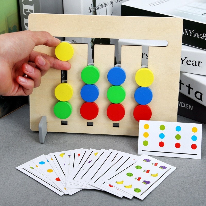 Personalisiert Logik Labyrinth Holz Schiebespiel Tiere Puzzle Kinder Spielzeug Lernspiel Holzspielzeug ab 3 Jahren 20 Teilig