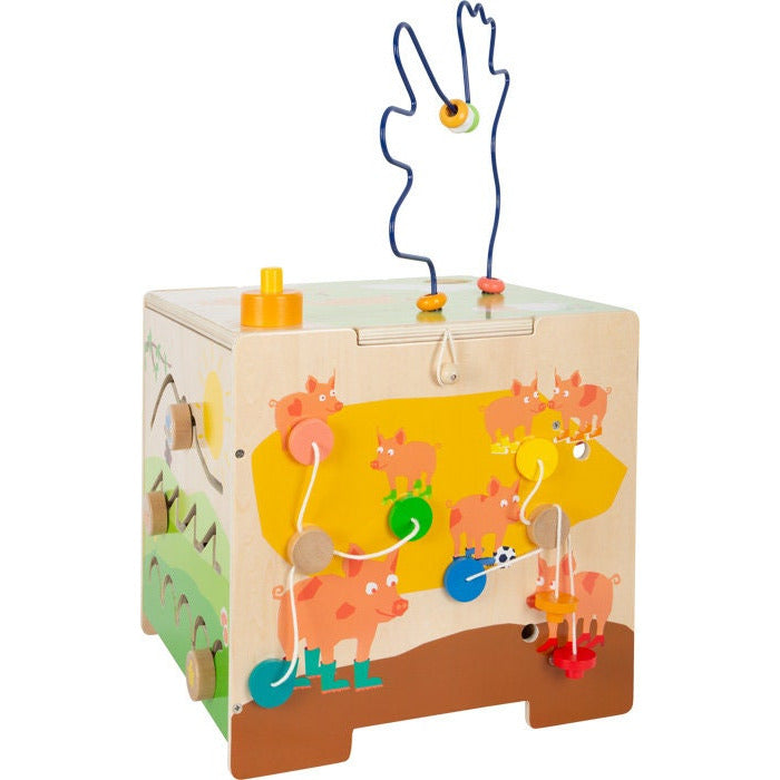 Personalisierter Motorik Würfel XXXL  Bauklötze Lernspiel  Würfel Holzspielzeug Kinderspielzeug ca. 42 x 37 x 62 cm, Spielhöhe ca. 35 cm