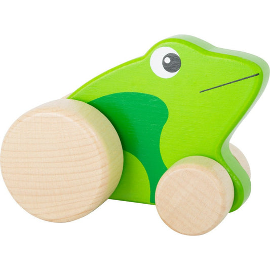 Schiebe Frosch Holz Spielzeug Frosch Kinderspielzeug ab 1 Jahr zum anschieben 12M Holz Spiel Frosch Holzspielzeug