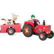 small foot Spielzeuge Holz Traktor mit Tieren Holz Spielzeug Trecker Holz Tiere Bauernhof Spielzeug Traktor Landleben  1 Traktor, 1 Anhänger, 1 Tiere small foot