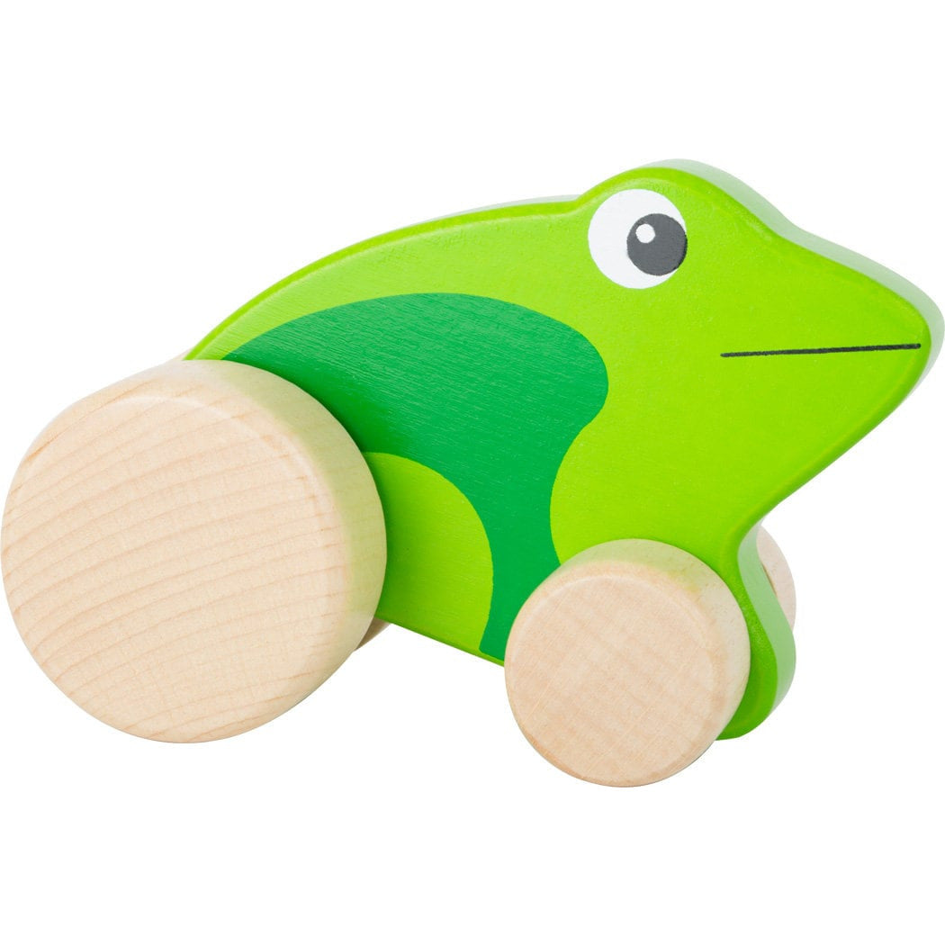 Schiebe Frosch Holz Spielzeug Frosch Kinderspielzeug ab 1 Jahr zum anschieben 12M Holz Spiel Frosch Holzspielzeug