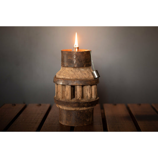 Radnabe Holz Upcycling  Lampe aus Eiche Deko Lampe Industrie Wagenrad Außen Leuchte Massivholz Edelstahl Leuchter Antik