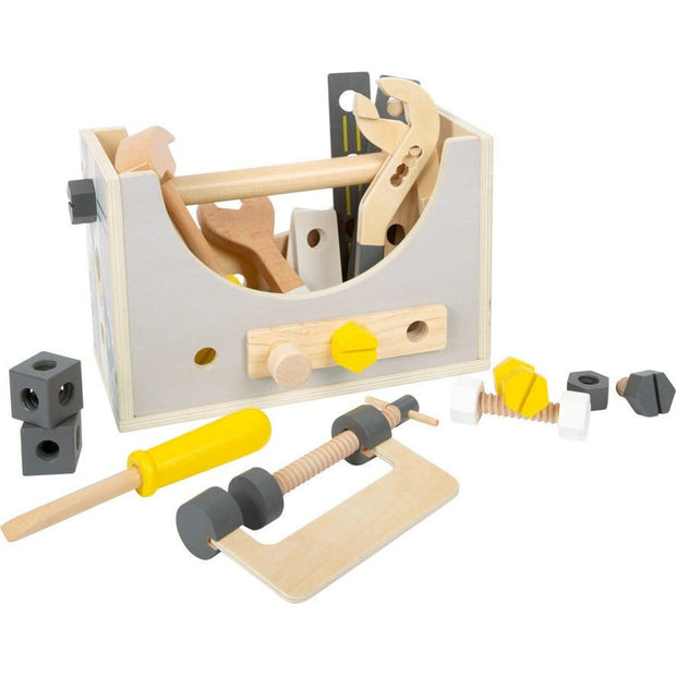 small foot Werkzeug Koffer Werkzeugkasten  Koffer Personalisiert Holz Holzspielzeug Ab 3 Jahren Kinderspielzeug Werkzeug mit Schrauben Kinder Werkzeug Holz Werkzeug