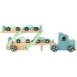 small foot Holz LKW Auto Holz LKW  Spielzeug Truck Holzspielzeug LKW mit Auto Spielzeug Autotransporter LKW Spiele Autos aus Holz Pastell Farben. Kinder ab 3 Jahren