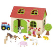 Goki Spielzeug Bauernhof Holz Goki Personalisierbarer Bauernhof XL Bauernhof Holz Kinderspielzeug ab 3 Jahren Holzspielzeug Holz Tiere Bauern mit Namen Spiel