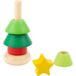 Spielzeug Stapel Weihnacht Holzspielzeug aus Holz Turm in Buntem Holz Weihnachtsspielzeug  Puzzle Maße ca. 13,5x5cm ab 1 Jahr,
