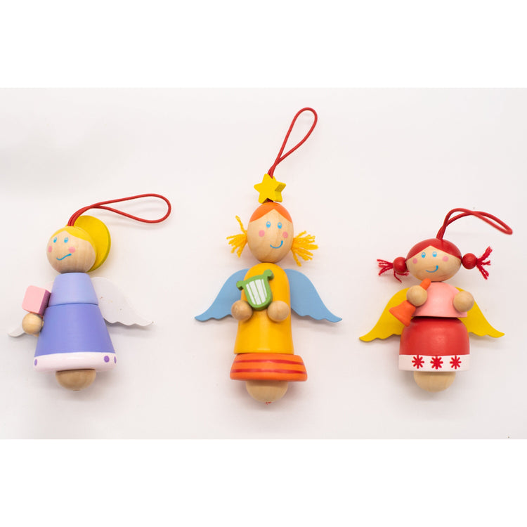 Weihnachtsbaum Engel Engel Holz Deko Weihnachtsfensterschmuck Nussknacker Schmuck 3Teilig Engel Deko Holzspielzeug Weihnachtsgeschenk