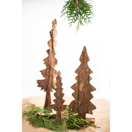 Weihnachtsdekoration 3 Tanne aus Holz Winterzeit Weihnachtsbaum Tischdeko Spielzeug 3 Größen im Set bis 40cm