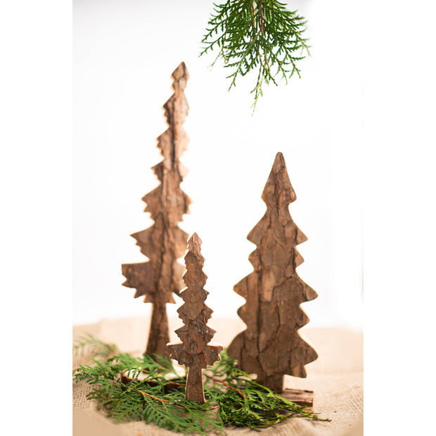 spielzeug-opa Weihnachtsdeko Weihnachtsdekoration 3 Tanne aus Holz Winterzeit Weihnachtsbaum Tischdeko Spielzeug 3 Größen im Set bis 40cm