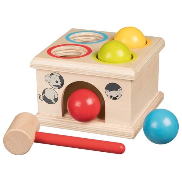 PERSONALISIERTES Klopfspiel aus Holz Kugelspielzeug Hammerspiel Kinderspielzeug Holz mit Kugeln ab 1 Jahr