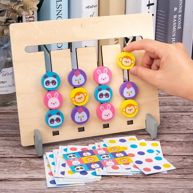 spielzeug-opa Holz Spielzeug Personalisiert Logik Labyrinth Holz Schiebespiel Tiere Puzzle Kinder Spielzeug Lernspiel Holzspielzeug ab 3 Jahren 20 Teilig Spielzeug Opa