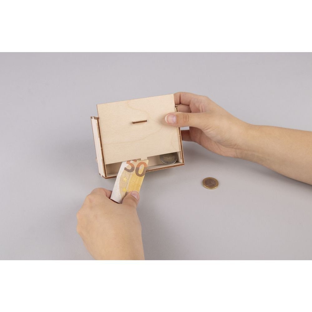 Spardose Holz 3D Geschenkbox Love, FSCMixCred, 11, 5x8, 5x5cm, 14 -teilig Bausatz, Box 1Set, natur liebe