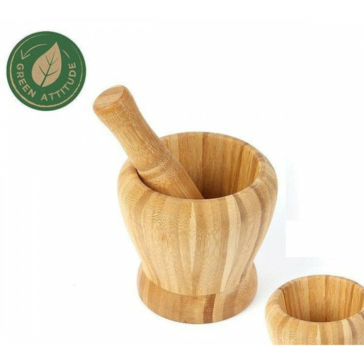 Bambusstößel und Mörser Holz Mörser Küchen Zubehör Deko Bambus Öko Abmessung (cm): 16,7 x 10,5 x 10,5