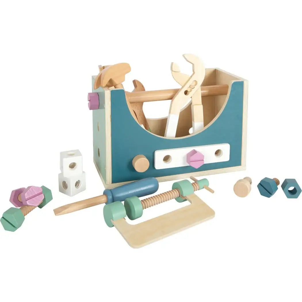 small foot Werkzeug Koffer small foot Werkzeug Koffer Personalisiert Holz Holzspielzeug Pastell Ab 3 Jahren