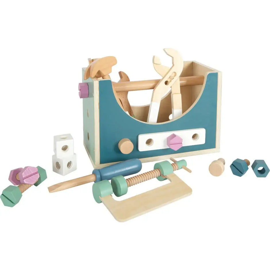small foot Werkzeug Koffer small foot Werkzeug Koffer Personalisiert Holz Holzspielzeug Pastell Ab 3 Jahren