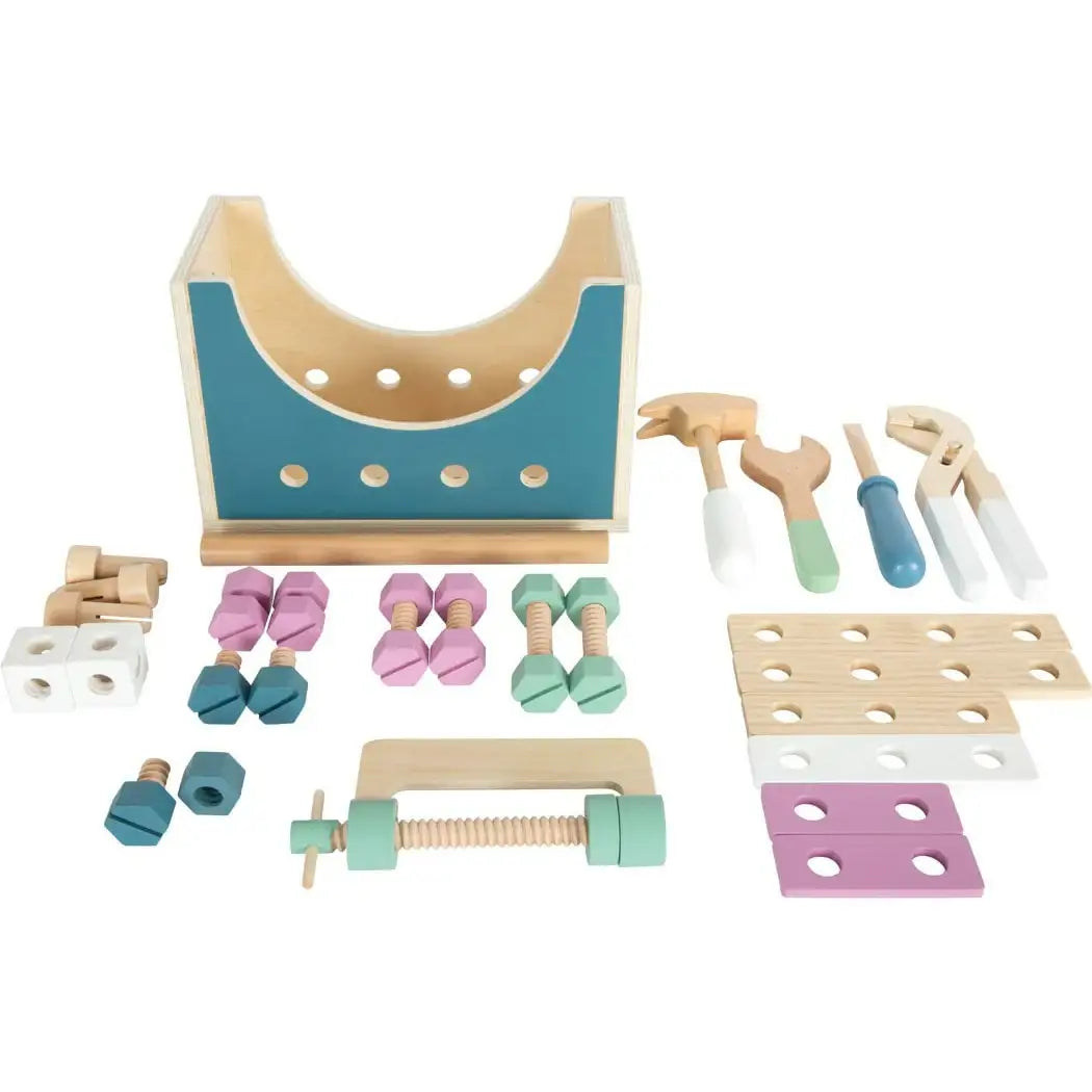 small foot Werkzeug Koffer small foot Werkzeug Koffer Personalisiert Holz Holzspielzeug Pastell Ab 3 Jahren