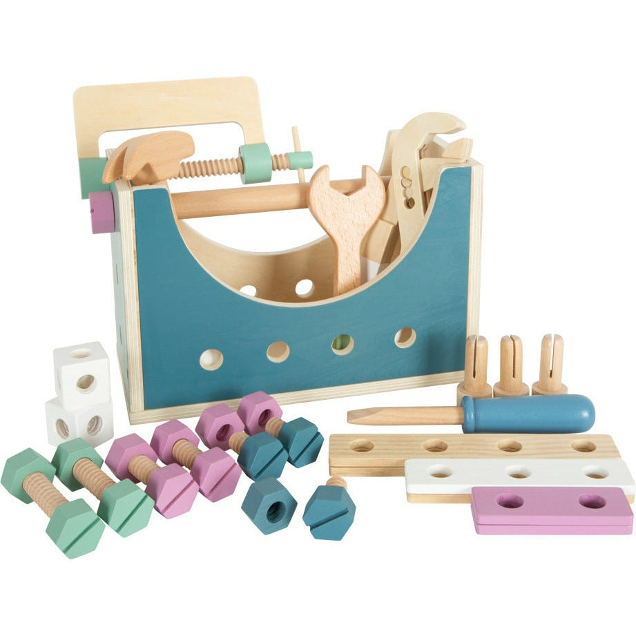 Werkzeug Koffer Personalisiert Holz Holzspielzeug Pastell Ab 3 Jahren Kinderspielzeug Werkzeug mit Schrauben Kinder Werkzeug Holz Werkzeug