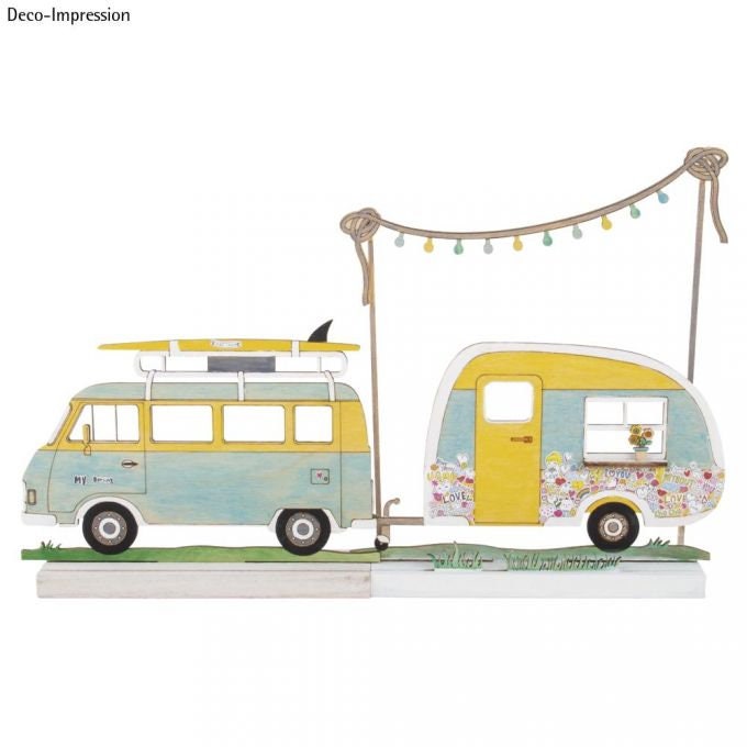 Wohnwagen zum anmalen gestalten aus Holz Bastel Satz Kinderspielzeug Geschenk Deko Geschenk