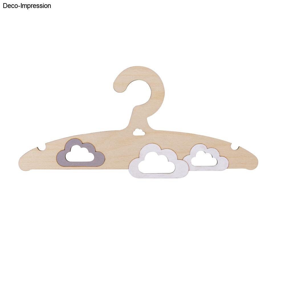 Kinder Personalisiert  Kleiderbügel Holz Wolke Kleiderbügel zum bemalen Basteln ca. 19,8x14cm
