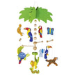 Goki Mobile Tiere Mobile Jungle aus Holz Tier Mobile Baby Mobile Bunte Tierwelt Holzspielzeug ca. 30 x 55 cm