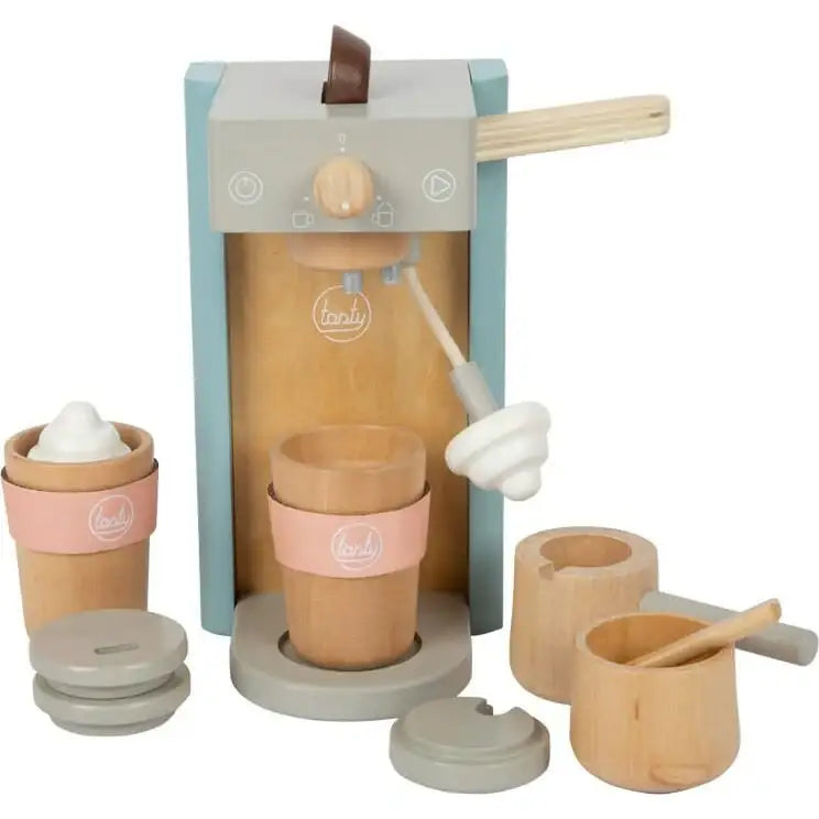Holz-Eiscreme-Maschine mit Bechern & Zubehör – kindgerechtes Spielzeug für Kreativität & Rollenspiel