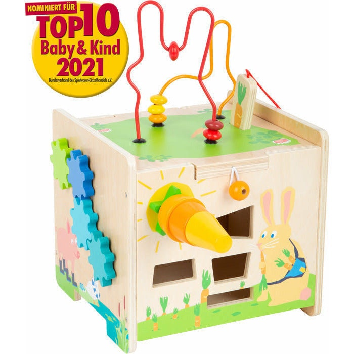 Personalisierbarer Motorikwürfel Hase Kinderspielzeug Holz Kinder ab 12M Spielzeug Würfel Holz