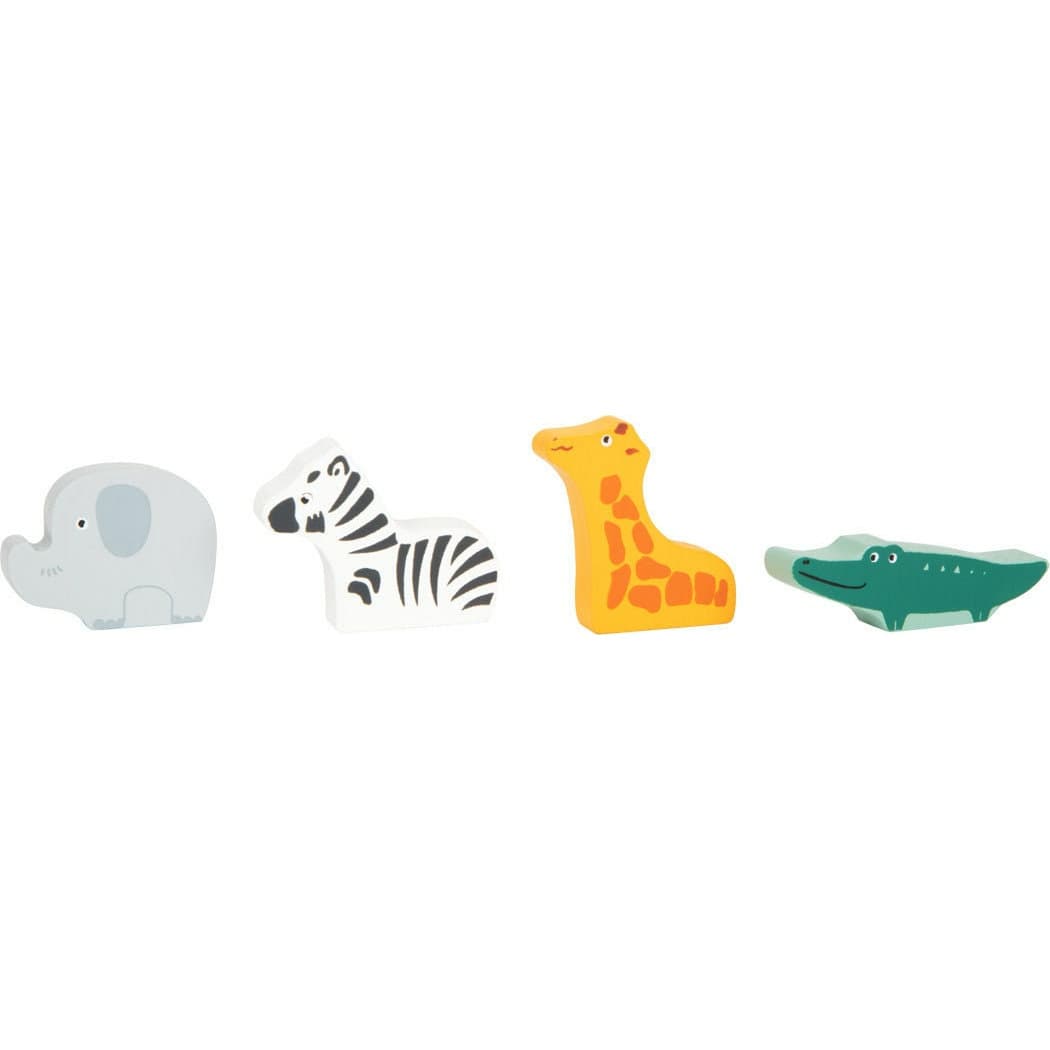 small foot Mensch ärgere dich nicht Personalisiertes gelasert Brettspiel Ludo Safari Tiere Holzspielzeug bis zu 4 Name