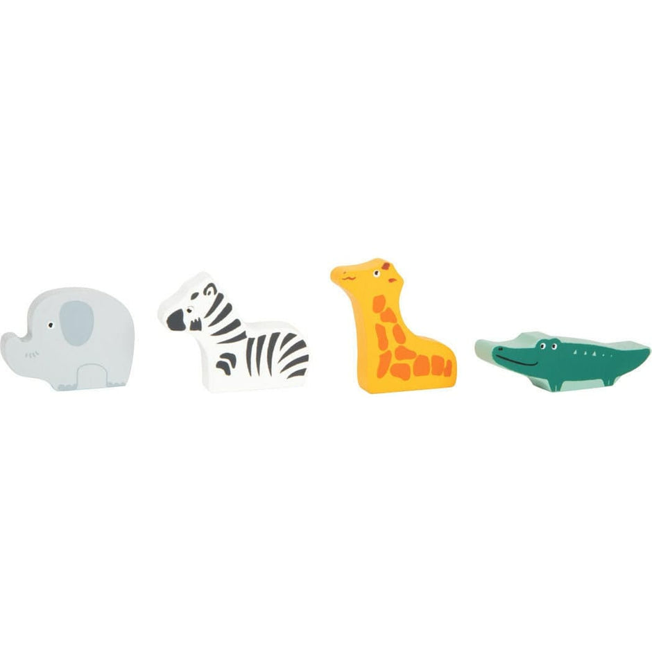 small foot Mensch ärgere dich nicht Personalisiertes gelasert Brettspiel Ludo Safari Tiere Holzspielzeug bis zu 4 Name