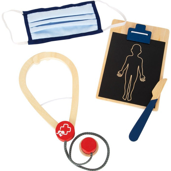 Personalisierter Notarztrucksack Kinderspielzeug Arztkoffer Arztspielzeug Holzspiel Kinder ab 3 Jahren