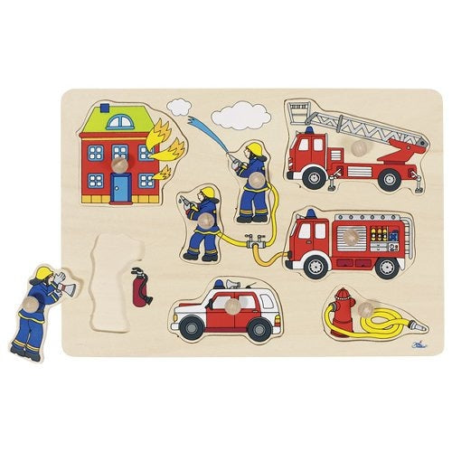 JETZT NEU Personalisiert gelasert Setzpuzzle Feuerwehr Bausatz Holz Puzzle Kinder Puzzle 8 Teilig