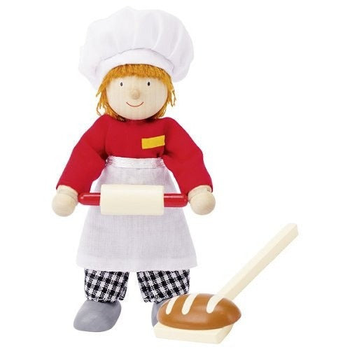Biegepuppe Holz Bäcker Puppe Kinderspielzeug Deko Puppe