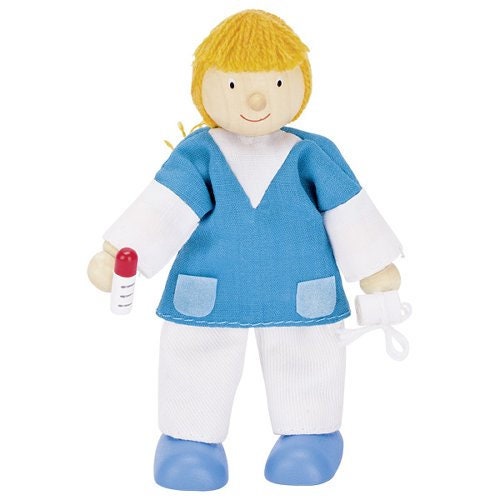 Biegepuppe Holz Krankenschwester Gesundheitspflerger Puppe Kinderspielzeug Deko Puppe
