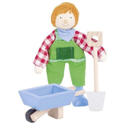 Biegepuppe Holz Gärtner Gala Bauer Garten Puppe Kinderspielzeug Deko Puppe