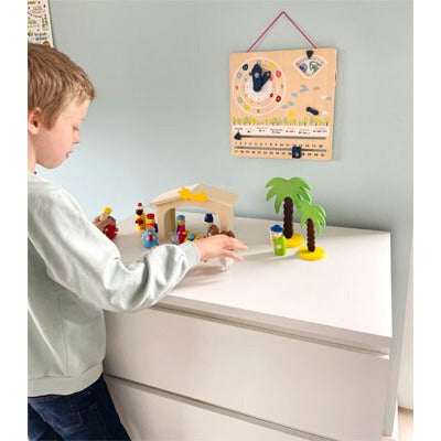 Spielset Weihnachten Krippe Weihnachtskrippe Holz Spielzeug Krippenspielzeug Kinder ab 3 Jahren