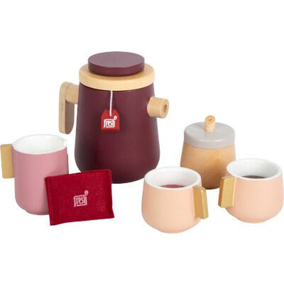 XL Spielset Holz Kaffee und Tee-Set Spielzeug Picknik Holzspielzeug Kinder ab 3 Jahren Spielzeug Küche
