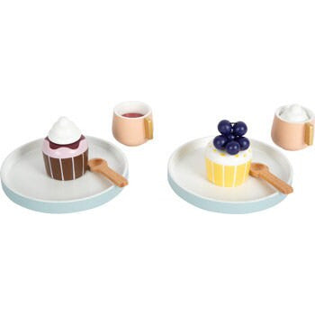 XL Spielset Holz Kaffee und Tee-Set Spielzeug Picknik Holzspielzeug Kinder ab 3 Jahren Spielzeug Küche